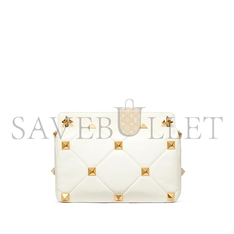 VALENTINO GARAVANI LARGE ROMAN STUD MEDIUM SHOULDER BAG IN QUILTED NAPPA (30*20*12cm) 